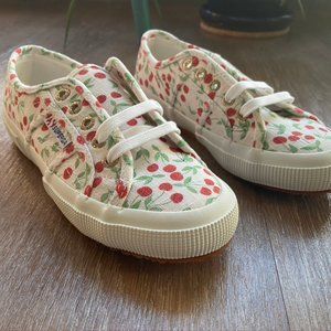 New Superga Cherry Canvas Sneakers